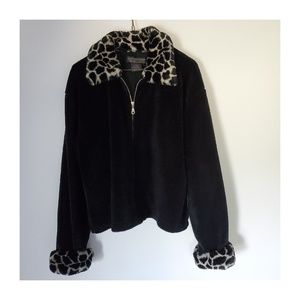 Vintage Cheetah Print Fuzzy Jacket
